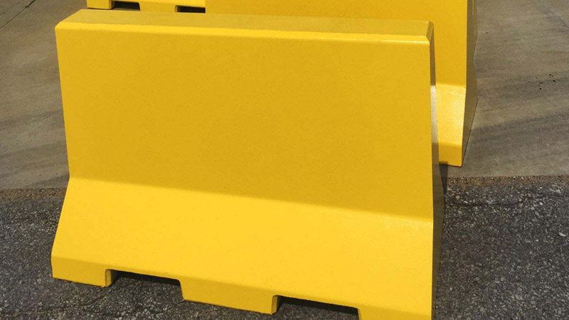 Yellow concrete barrier from Bohlmann